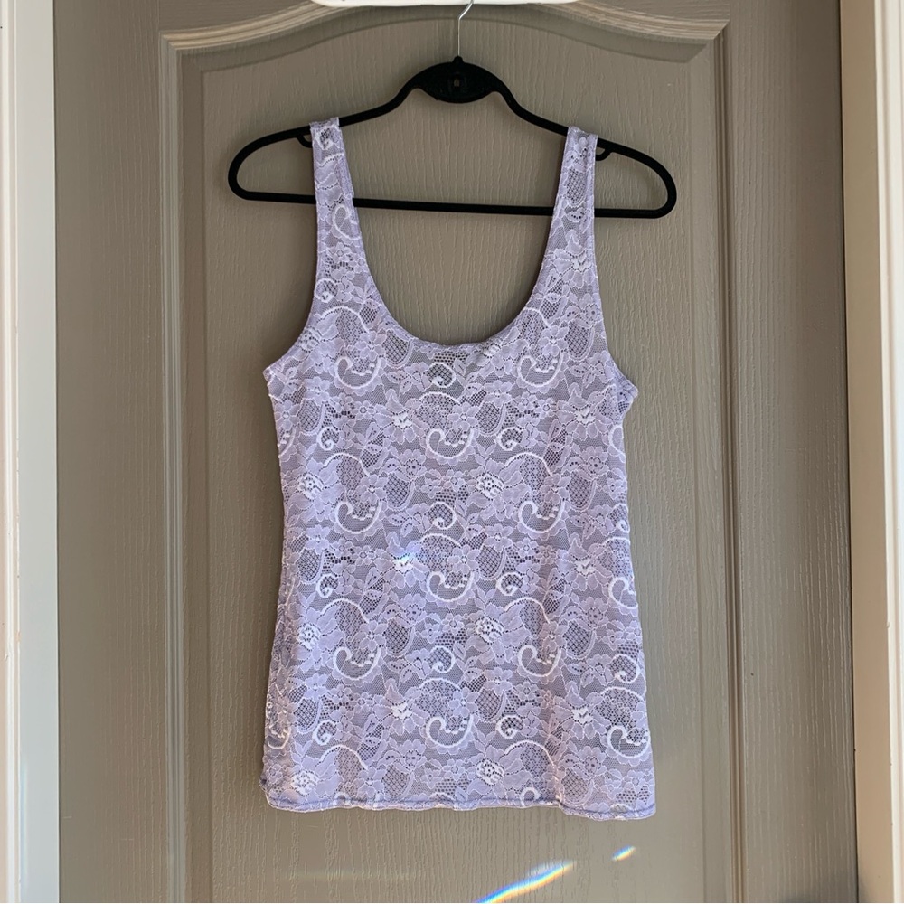 Talula Lilac Lace Tank Top Size M – Balletcore, Coquette, Cottagecore